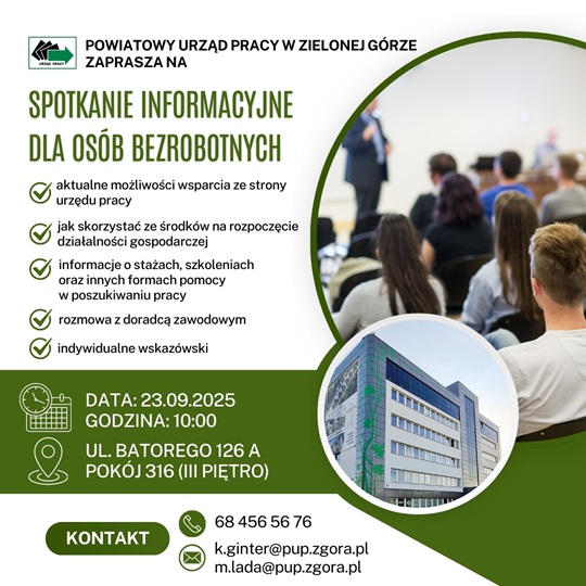 Zdjęcie artykułu Spotkanie informacyjne dla osób bezrobotnych