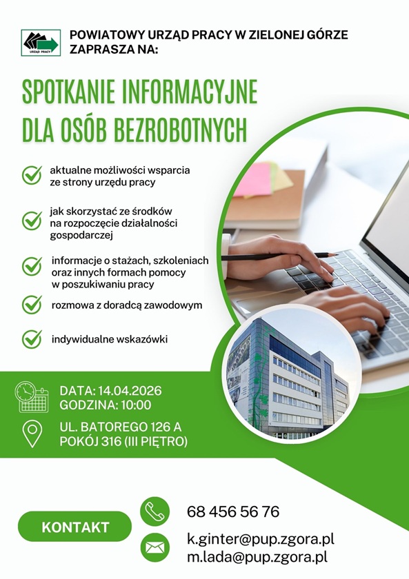 Obrazek dla: Spotkanie informacyjne dla osób bezrobotnych
