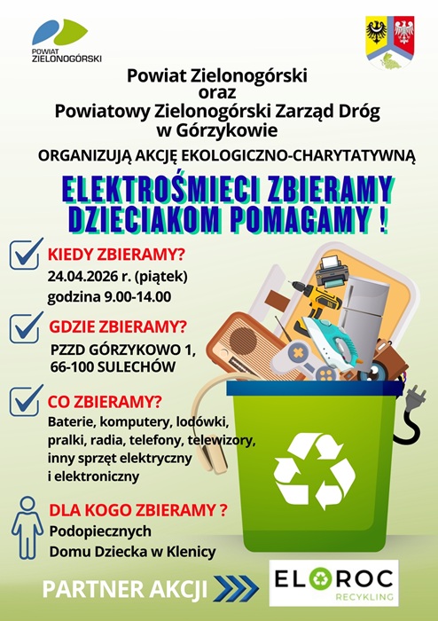 Obrazek dla: Elektrośmieci zbieramy, dzieciakom pomagamy!