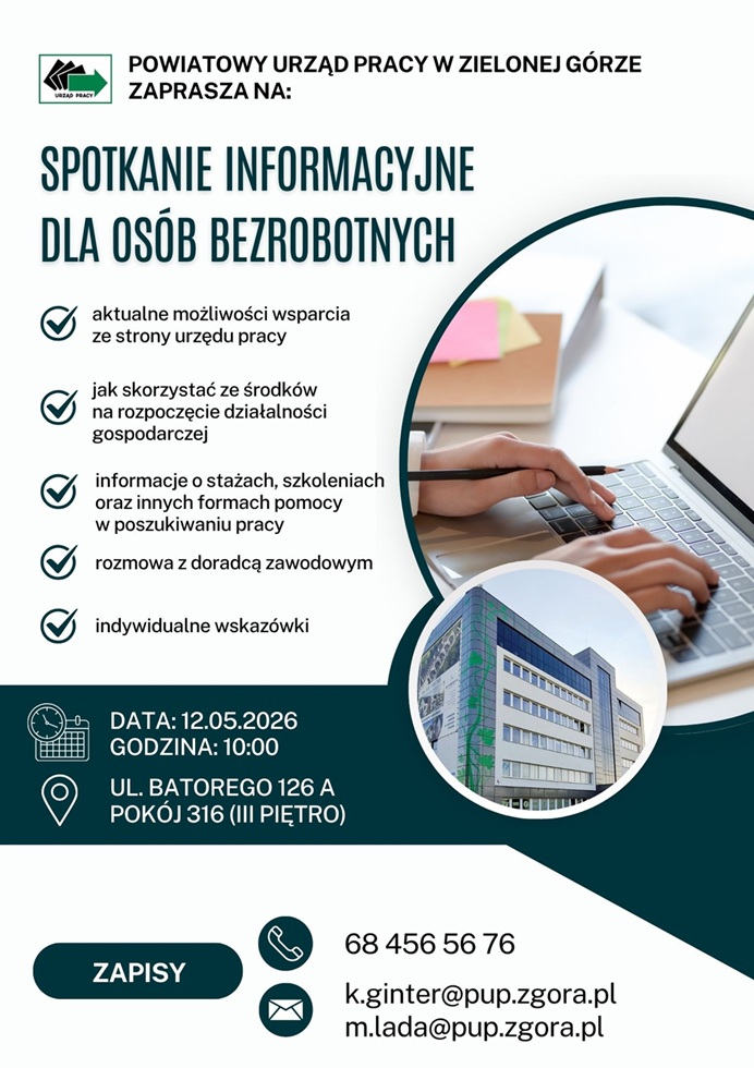 Obrazek dla: Spotkanie informacyjne dla osób bezrobotnych